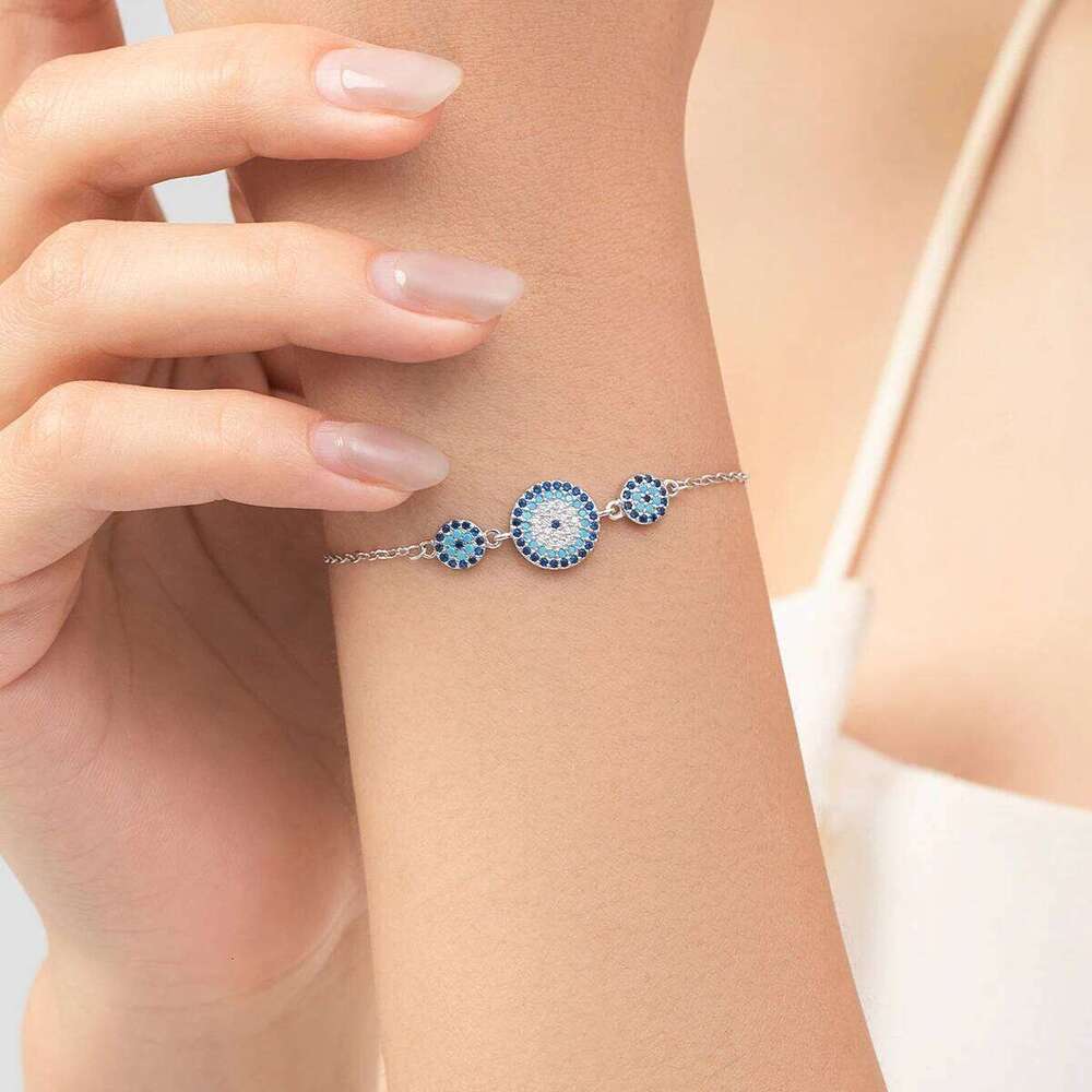 MODIAN Brand New 925 Sterling Silver Luxury Style Vintage Turquoise Charm Adjustable Link Chain Bracelet For Women Fine Jewelry Z260225