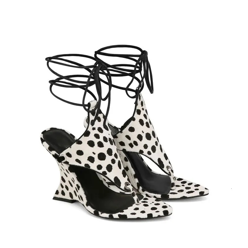 2026 European and American Womens Spring Summer Fashion Clip Toe Ankle Strap Irregular High Heels Walking Hollow Shoes 260202