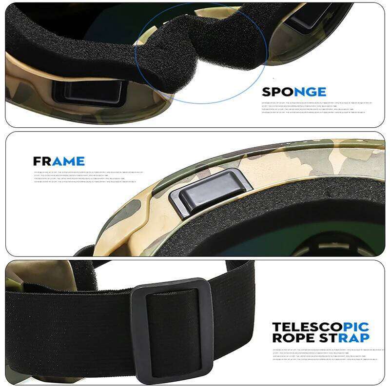 Large Frame Ski with Colorful Lens Anti-Collision Anti-Glare Motorcycle Outdoor Sport Snow Snowboard Skiing Goggle Z260225