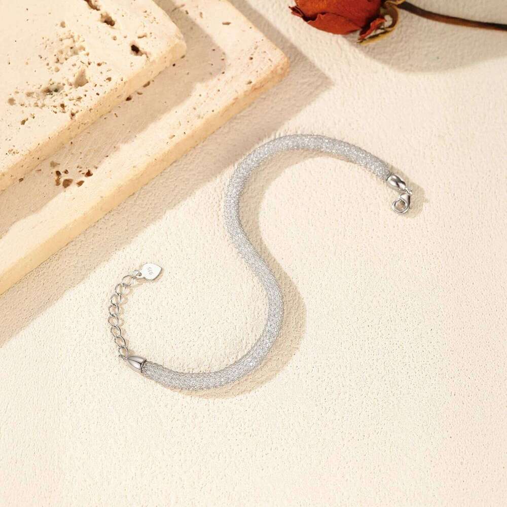 MODIAN 925 Sterling Silver Shinning Reticular Full Zirconia Weave Bracelet Exquisite Party Bracelets For Women Fine Jewelry Z260225