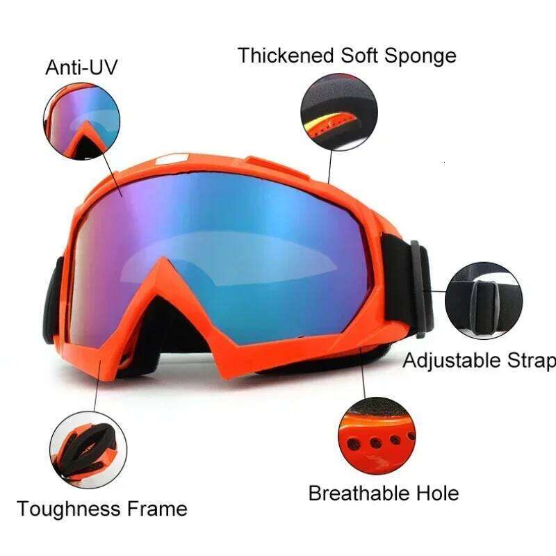 Protective Motorcycle Helmet Outdoor Sports Windproof Dustproof Eye Glasses Ski Snowboard Goggles Motocross Riot Control Z260225