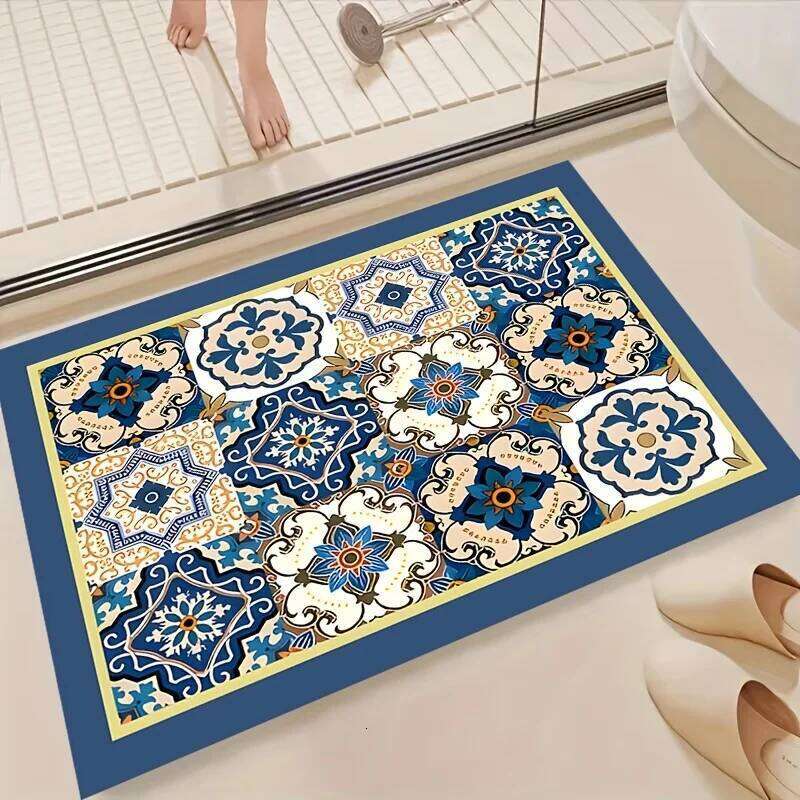 VIKAMA Kitchen Rug Waterproof, Oil-Resistant, Absorbent, Dust-Proof, Bathroom Entrance Hall Entry Door Carpet, Home Decoration W260226
