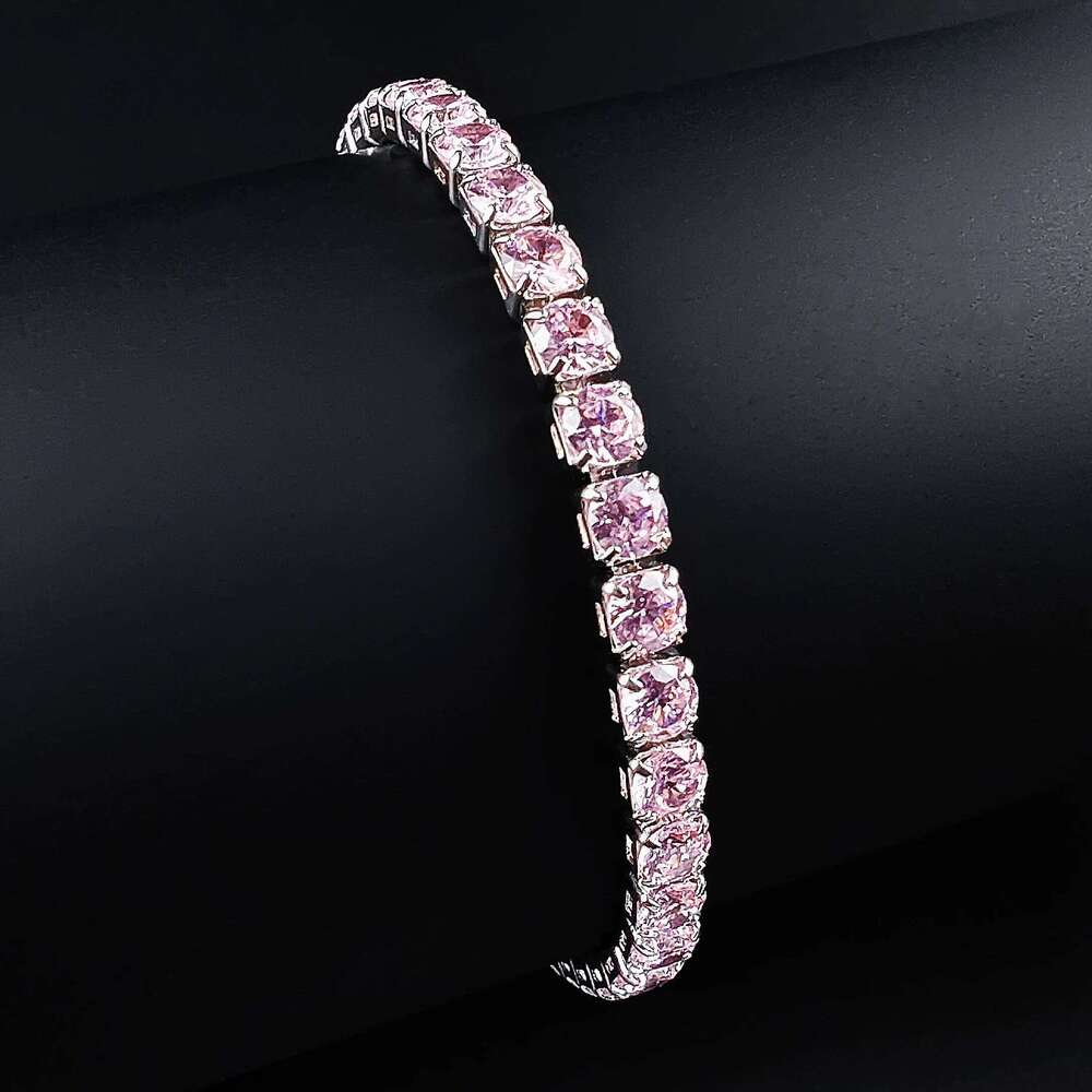 2024 New Arrival Luxury Round pink color on hand Bracelet Bangle For Women Anniversary Gift Jewelry S5787 Z260225