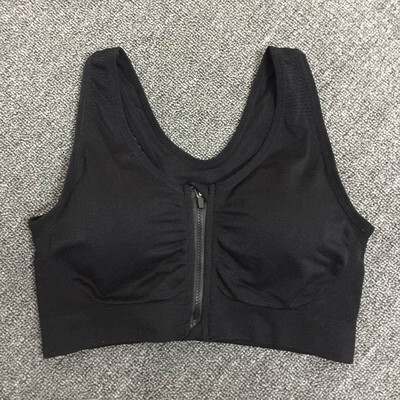 Y2K Front Zipper Sports Bra Professional Shockproof Breathable Wireless Running Vest Yoga Sports Underwear for Women