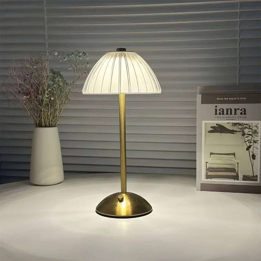1PC Modern Pumpkin Crystal Table Lamp, with touch controlled three color dimmable function suitable for bedrooms studies cafe H260225