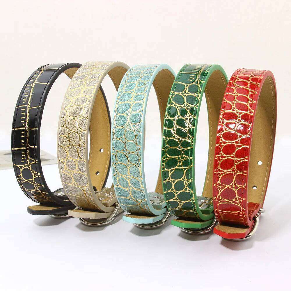 Leather Collar Soft Padded Dog Collars Adjustable Pet Nechlace Accessories For Small Medium Large Dogs Pug French Bulldog