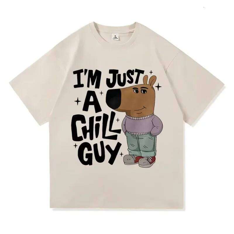 I'm Just A Chill Guy T Shirts Summer Fashion Men/Women Aesthetic Funny Cute Tshirt High Quality Cartoon Vintage Cotton Tee Shirt C260226