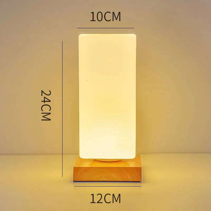 Nordic Solid Wood Decorative Usb Desk Bedroom Bedside Lamp Study Homestay Led Night Creative Atmosphere Light Soft H260225