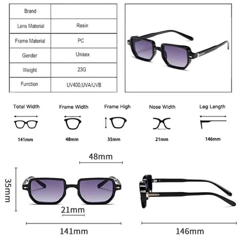 Rectangle Sunglasse Men Candy Color Sun Glasses Ins Street Party Eyeglasses for Shopping Beach Eyewears 260129