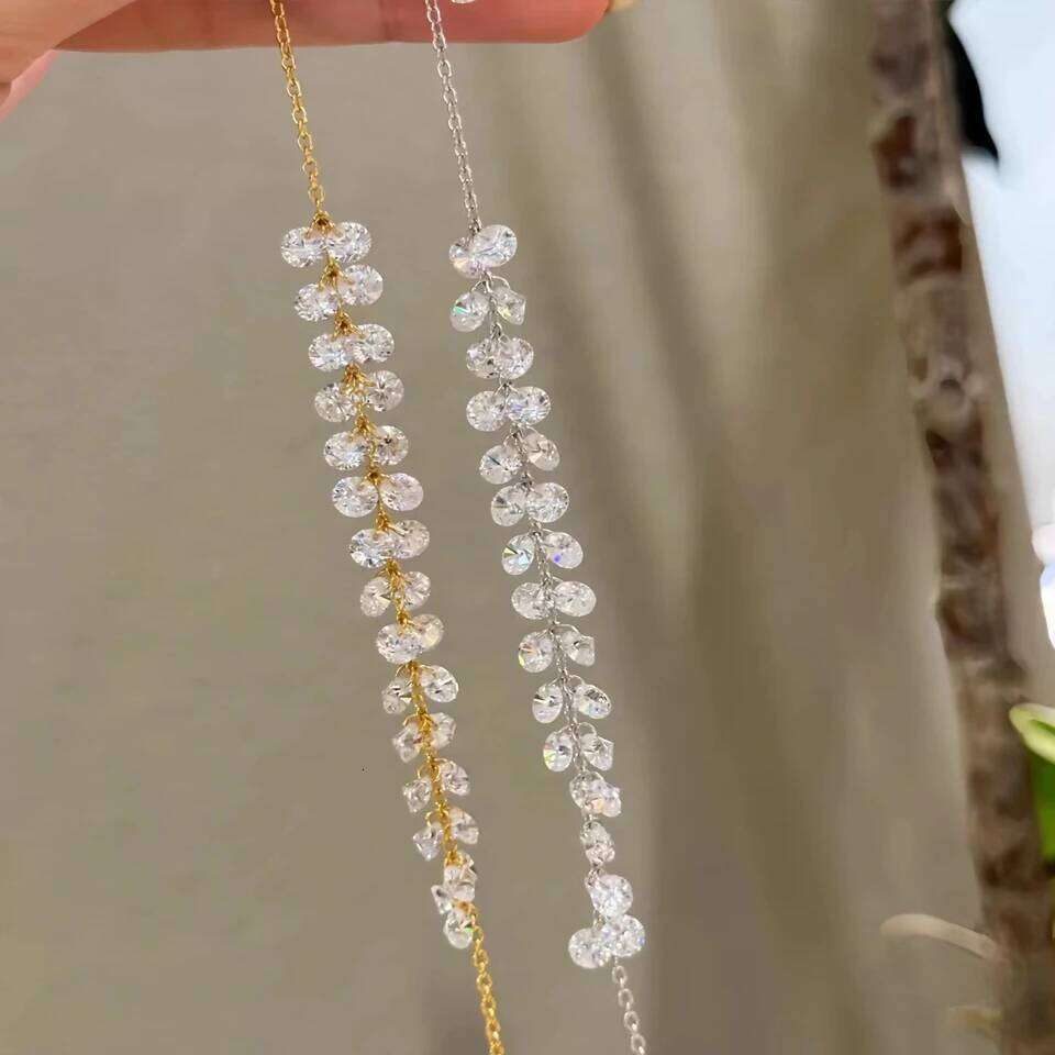 ZAKOL High Quality Copper Metal White Crystal Bead Pendant Charm Bracelet for Women Stylish Bridal Wedding Party Jewelry Z260225