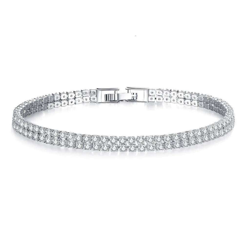 Luxury Hip-Hop Full Diamond Cubic Zirconia Crystal Tennis Men's and Women's Bracelet Jewelry Z260225