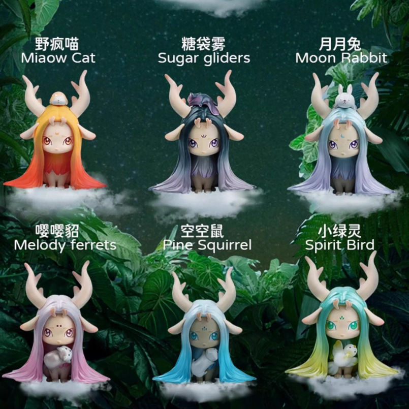 FuZoo Wonderland Elk Forest Spirit Series Trendy Toy Figurine Cute Doll Blind Box 211108