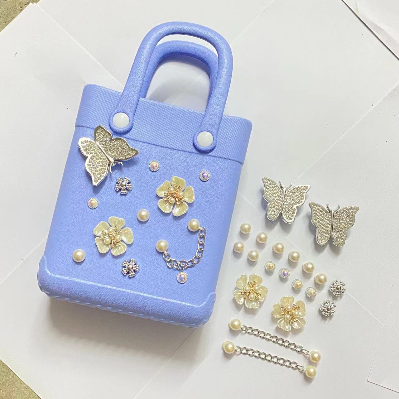 DIY hole bag accessories gold series chain shoe charms beach bag high-end hot-selling accessories250702