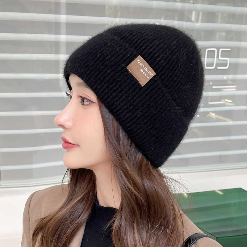 Thickened knitted woolen hat for men and women winter warm fleece-lined pullover hat cold-proof and windproof ear-protecting hat S2602250P5F