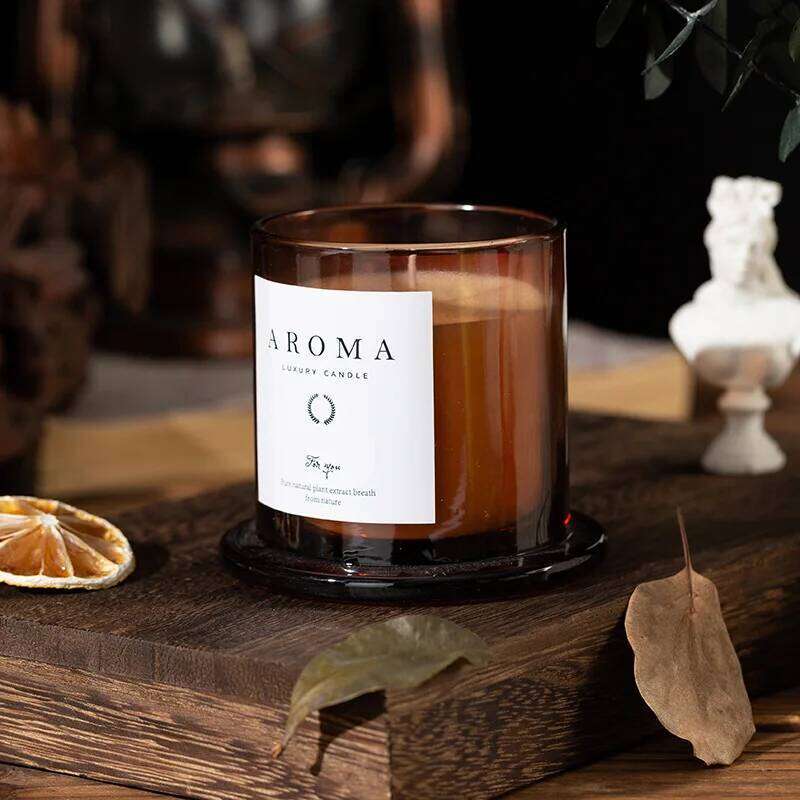 Bell Jar Glass Scented Candle - Gold Dome Floral Fragrance for Home Decor, Long-Lasting Natural Wax Aromatherapy with Decorative W260226