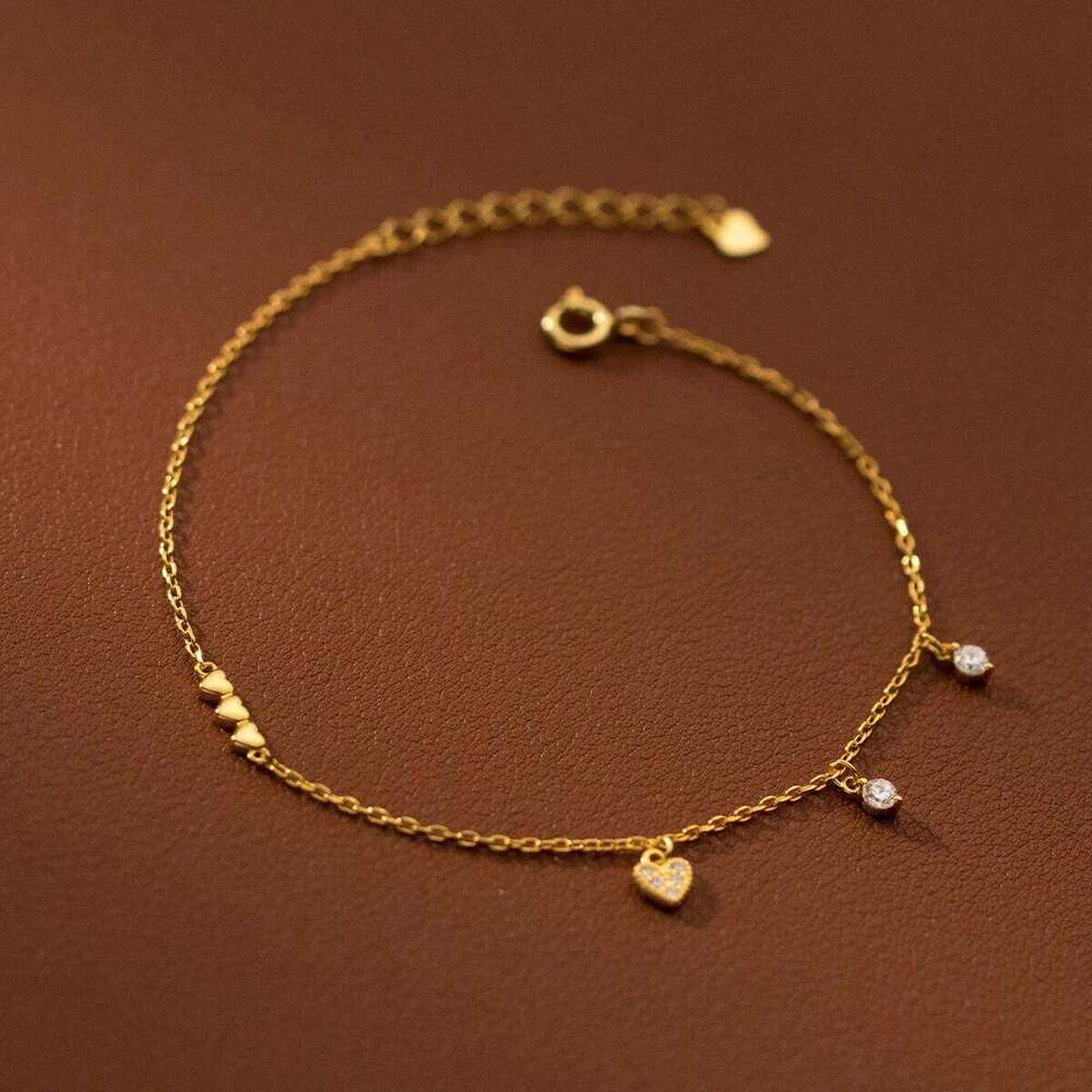 Modian 925 Sterling Silver Minimalist Simple To Hearts Female Trendy Romantic Bracelets For Women Wedding Fine Jewelry Z260225