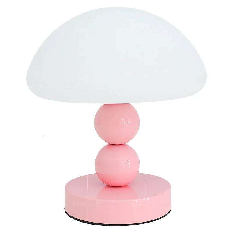 French Cream Wind Table Antique Bedroom Bedside Nordic Warm Eye Protection Mushroom Lamp Advanced Creativity Gift H260225