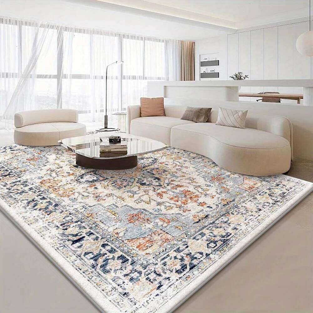 VIKAMA Retro Bohemian Style Design Features Washable Area Carpets, Anti-Slip Carpets For The Living Room, And Home Decoration W260226