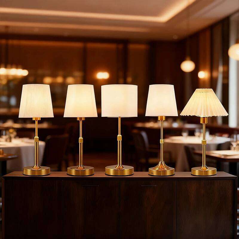 Fabric Desk Rechargeable Touch Table Lamp Replaceable Bulb For Restaurant Hotel Room Bedside Decor Lighing H260225