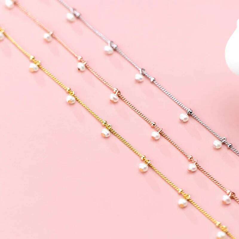 MODIAN Elegant Natural Pearl Authentic 925 Sterling Silver Link Chain Charm Pendant Bracelet for Women Fine Jewery Z260225