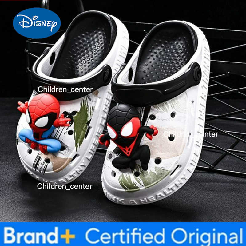 Marvel Childrens Casual Shoes EVA Sandals Boys Girls Cartoon Anti Slip Soft Sole Childrens Beach White Black Shoes Size 24-44 H260226