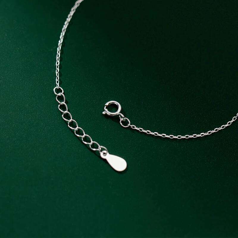 MODIAN 925 Sterling Silver Enamel Daisy Plant Simple Link Bracelet Fashion Charm Chain Jewelry For Women Valentine's Day Gifts Z260225