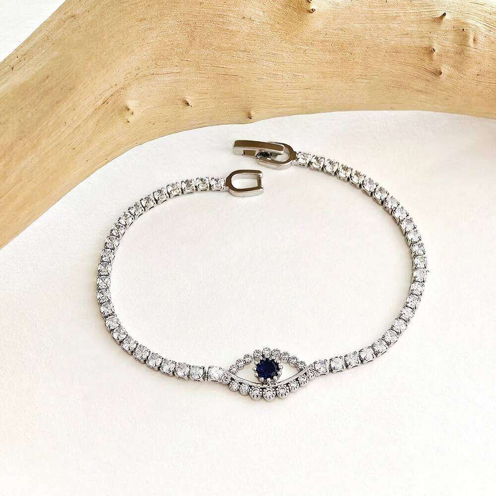 New Arrival Best Sellers Unique Design Blue Silver Color Eye Bracelet Bangle for Women Party Gift Jewelry S8418 Z260225