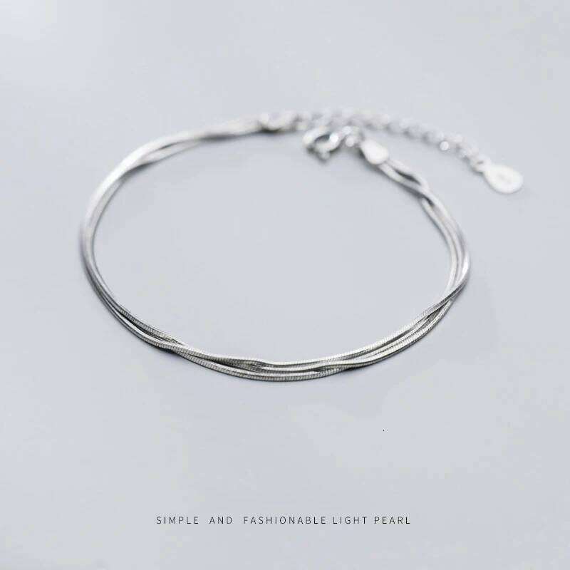 Modian Simple Three Layer Snake Bone for Women 925 Sterling Silver Fashion Link Chain Bracelet Fine Jewelry 2020 Design Z260225