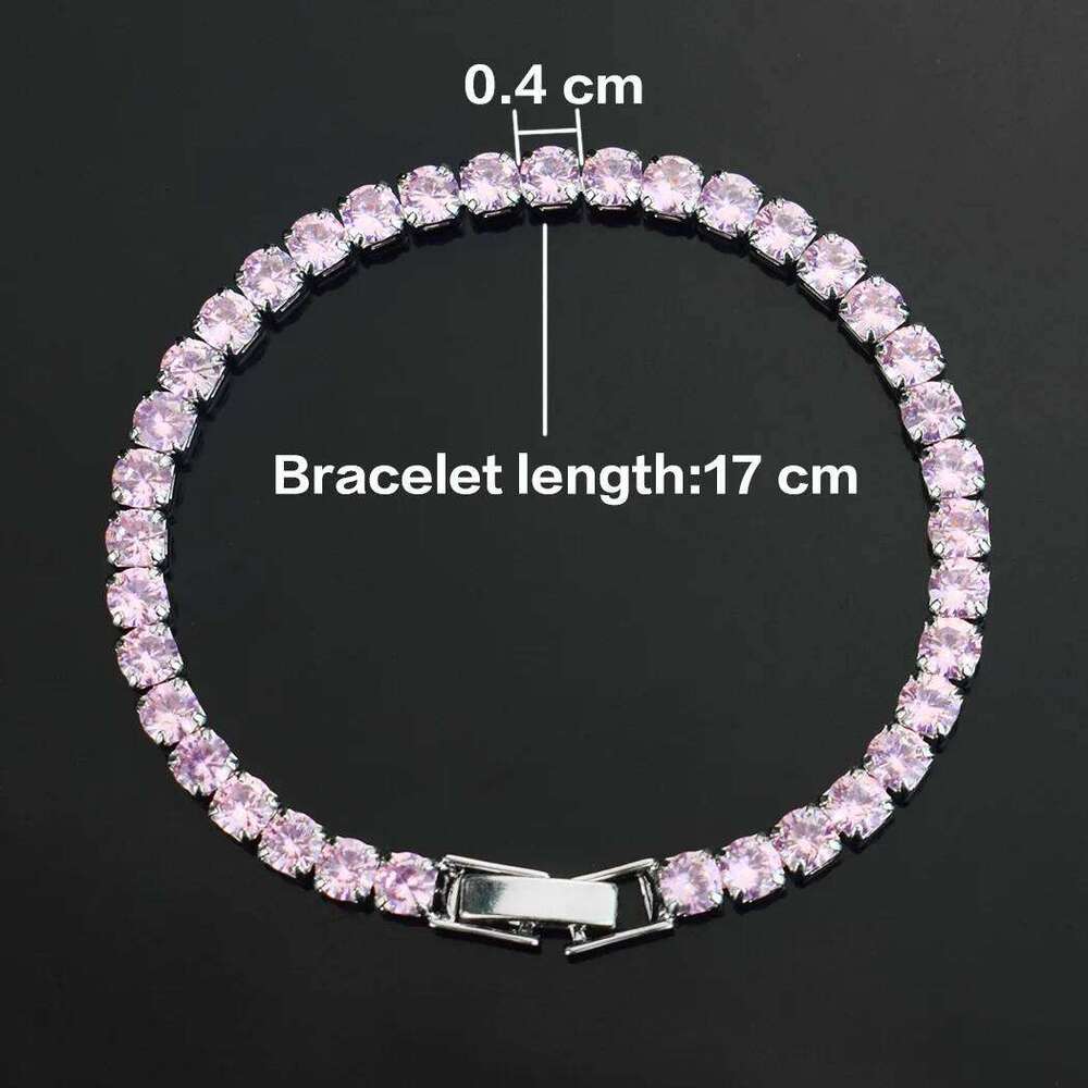 4mm Micro-inlaid Zircon Tennis for Women 2025 New Men Bracelet Homme Jewelry Accessories Wholesale Z260225