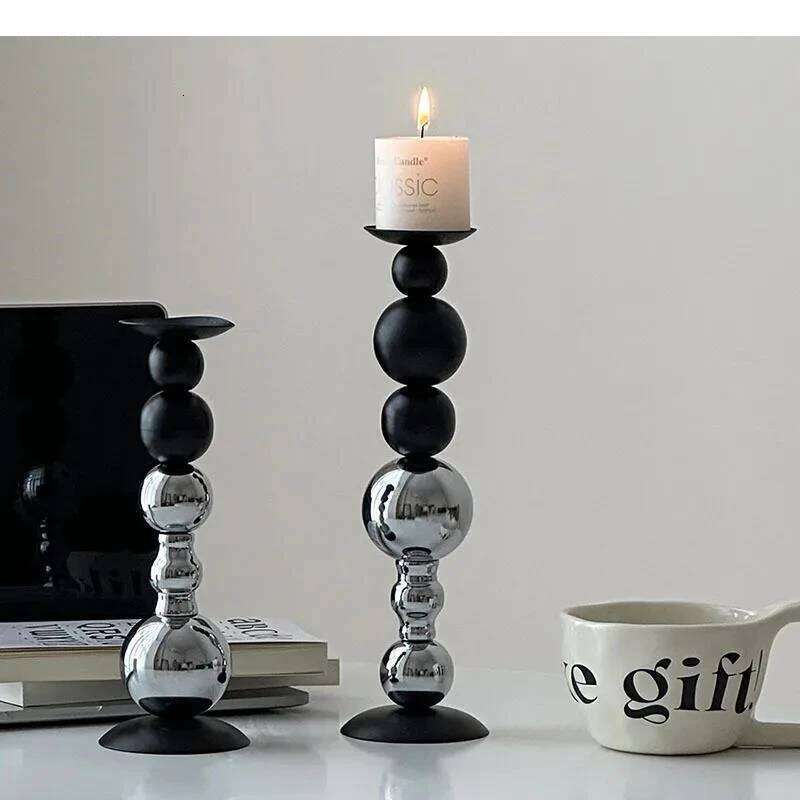 Sphericity Metal Candle Holder Ornaments Simplicity Cylinder Candlestick Desk Decoration Wax Melt Home Aroma Container W260226