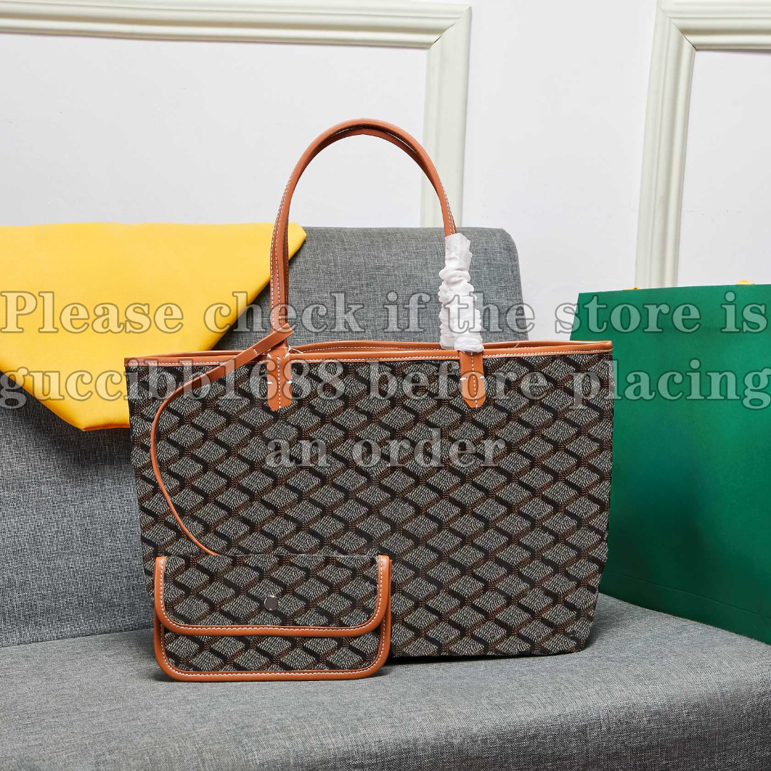 12A Definite Mirror Quality Designer Saint Tote Bag PM GM Shopping Bags for Women Canvas Handbags Luxury Shoulder Bag Brown Travel Bag with Small Pouch