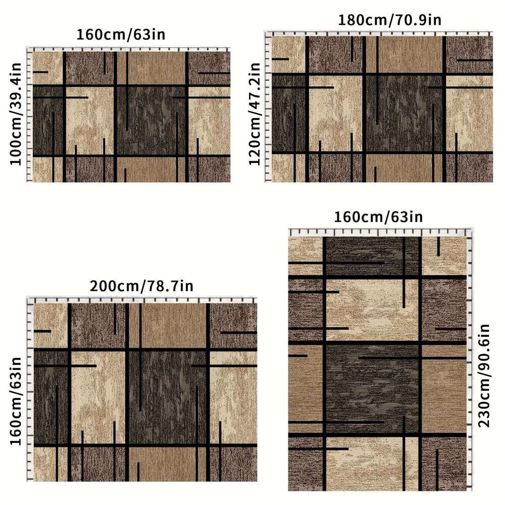 Geometric Pattern Luxurious Velvet Rug Bedroom Carpet For Live Room Welcome Mat Doormat Large Area Rugs W260226