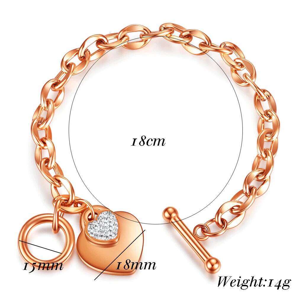 Fashion Love Heart Charm Bracelets For Women Gold Silver Color Stainless Steel Chain Bileklik Bracelet&Bangle Jewelry Z260225