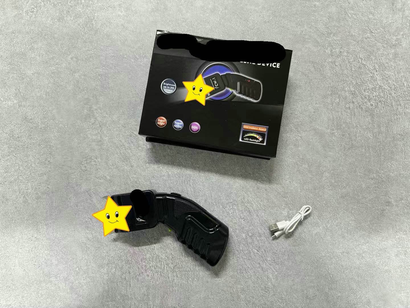 Free shipping! New TJ2502 lighting gift USB charging flashlight-0172