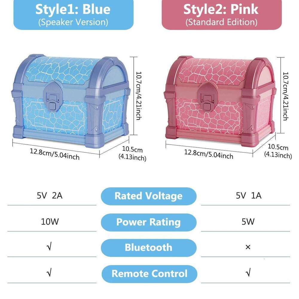 Galaxy Treasure Chest Northern Lights Projector Star Aurora Night Light for Bedroom with Bluetooth White Noise Timer Z260227