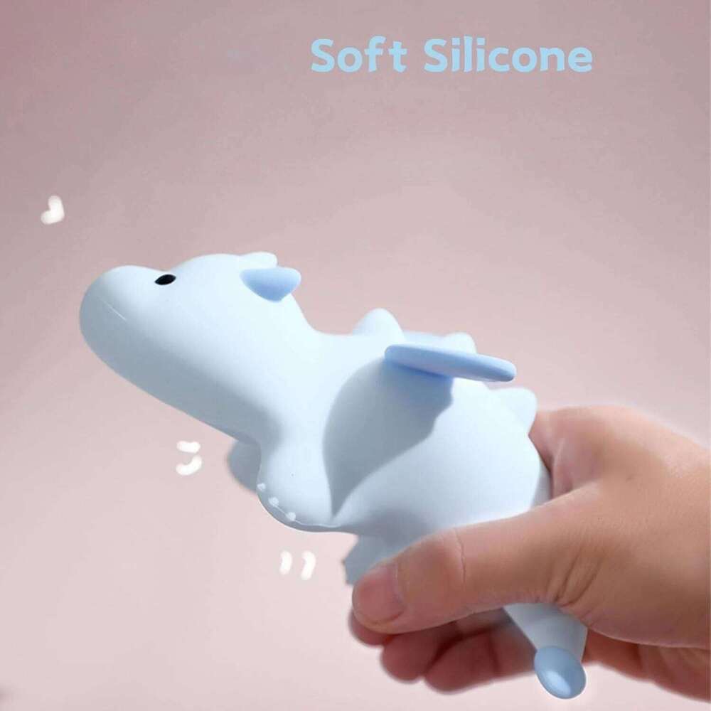 Cute Dragon Night Light Rechargeable Silicone Nursery Sleeping Lamp Touch Control Diming Nightlights for Baby Room Decor Z260227
