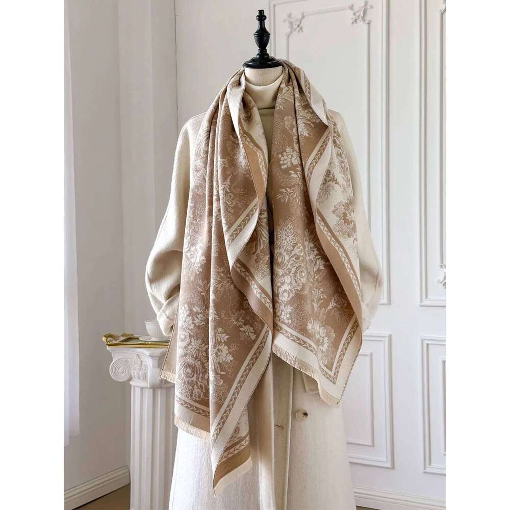 2025 Luxury Winter Faux Cashmere Wraps for Women Warm Scarf Pashmina Shawl Blanket Travel Poncho Stoles Z260226