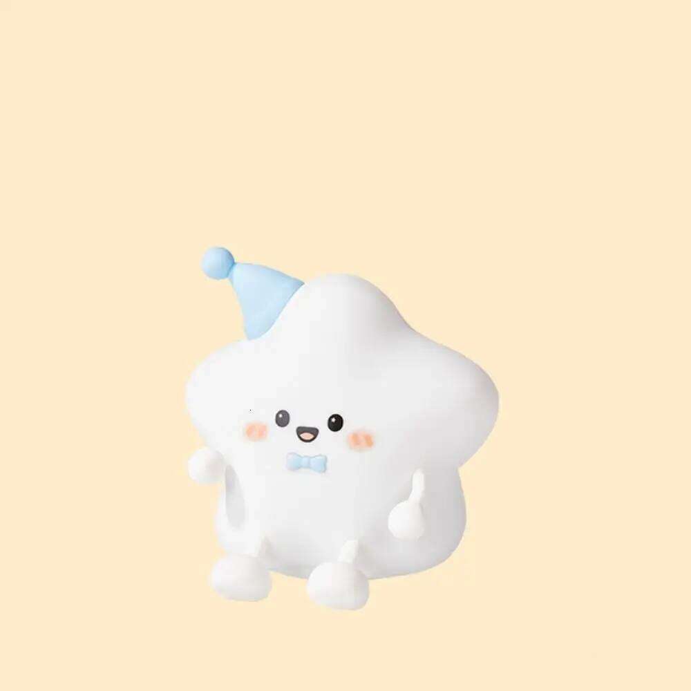 Rechargeable USB LED Star Night Soft Silicone Colorful Light Sleeping Remote Control Glowing Effect Touch Table Lamp Z260227