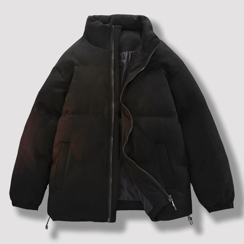 Men's Winter Stand Collar Suede Padded Jacket, Youth Thickened Warm Daily Cotton Coat, Bestseller