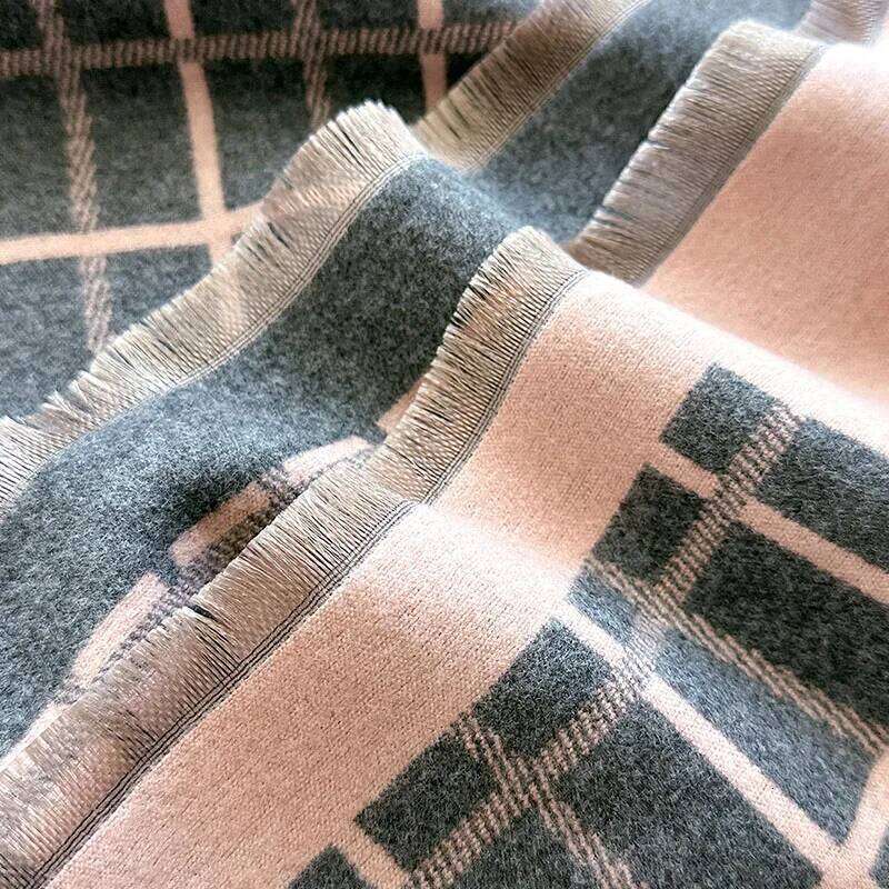 New Luxury Belt&Plaid Horse Scarf Women Winter Warmer Pashmina Scarves Two-Sided check Shawl Female Thick Blanket Wraps Foulard Z260226