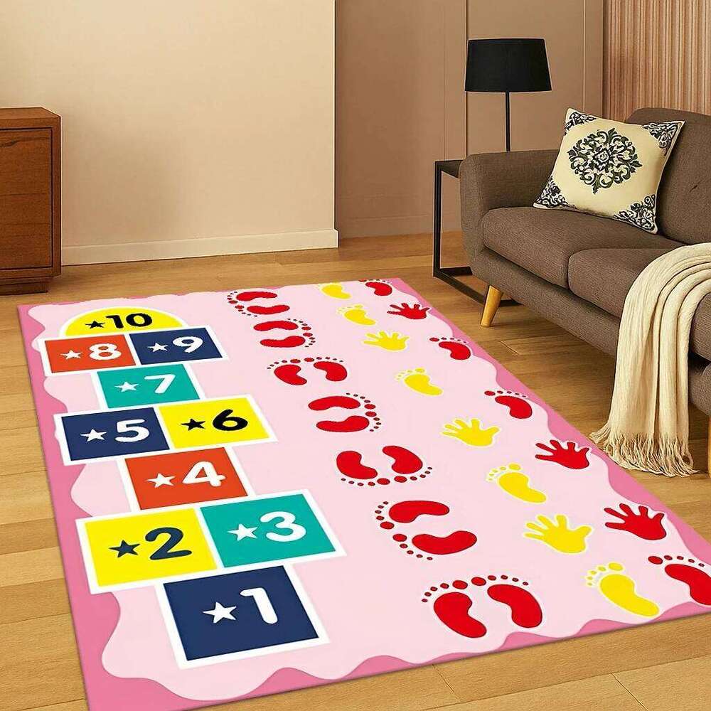 Child Digital Games Hopscotch Carpet Mat for Living Room Sofa Home Bedroom Doormat Kitchen Decor,Kid Play Non-slip Area Rug H260227 - view 7