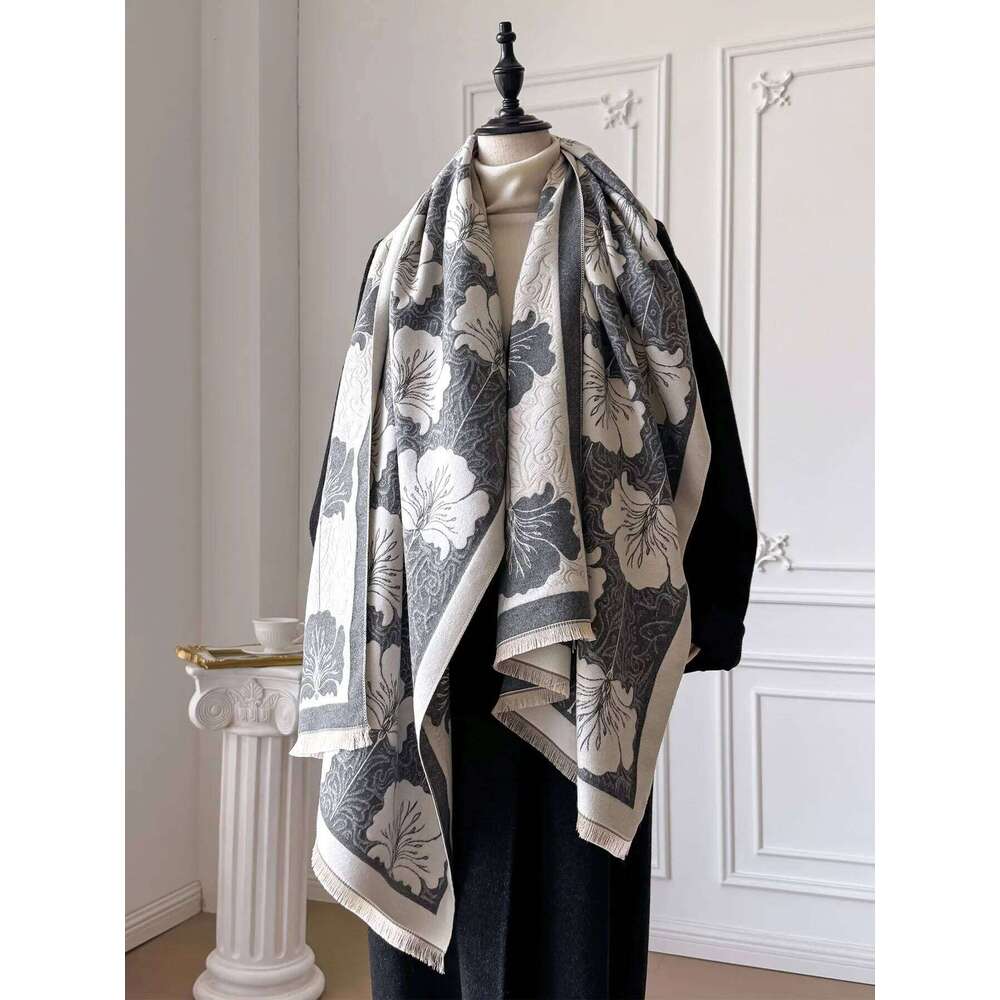 Luxury Winter Faux Cashmere Wraps for Women Warm Scarf Pashmina Shawl Blanket Travel Poncho Stoles Z260226