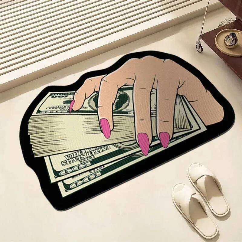 VIKAMA Flannel Carpet Cartoon Dollar Door Entryway Entry Rug Non-slip Mat Washable Dirty Resistant Home Decor H260227 - view 3