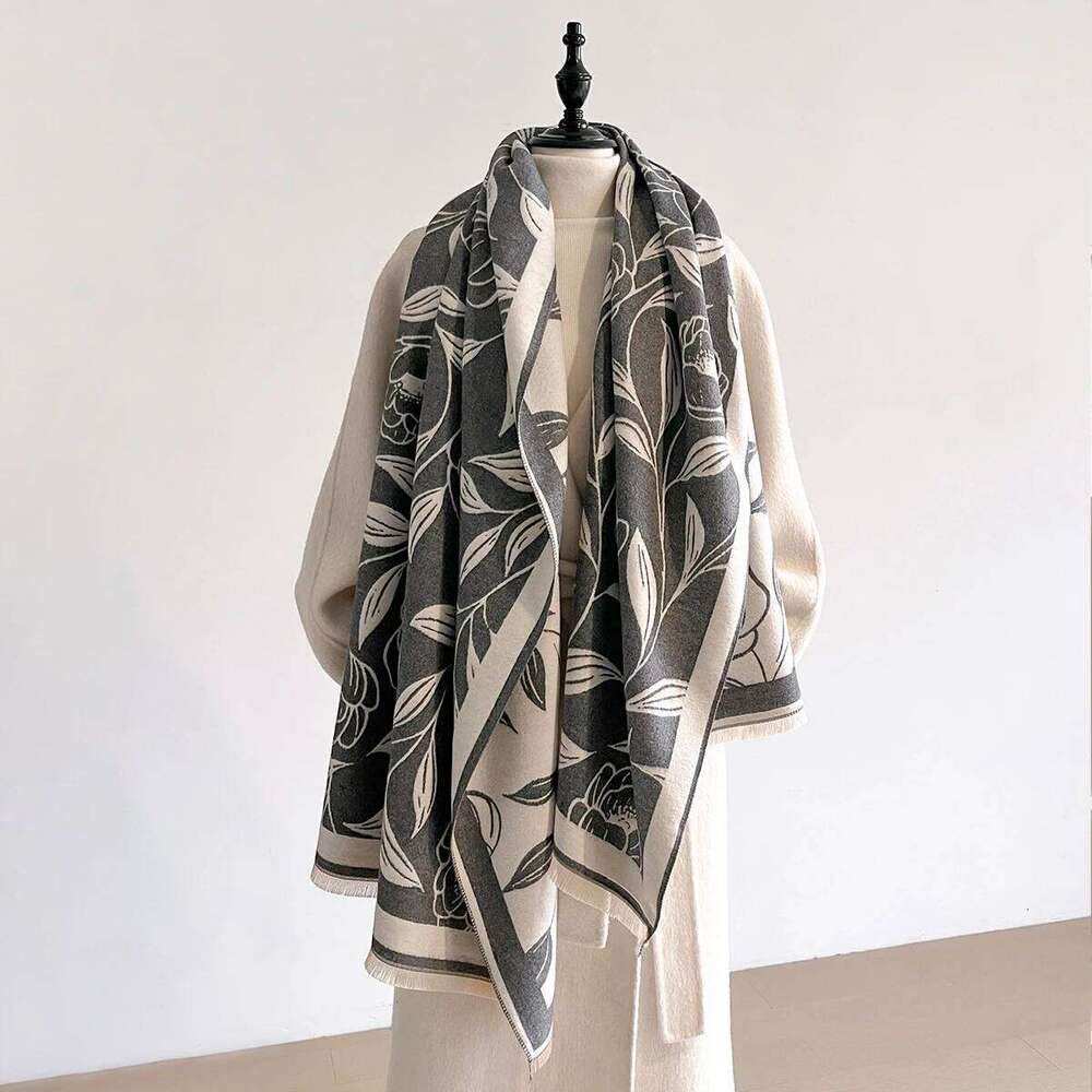 NEW Brand Women Fashion Jacquard Imitation Cashmere Soft Warm Pashmina Shawl Winter Coldproof Windproof Blanket Scarf Z260226