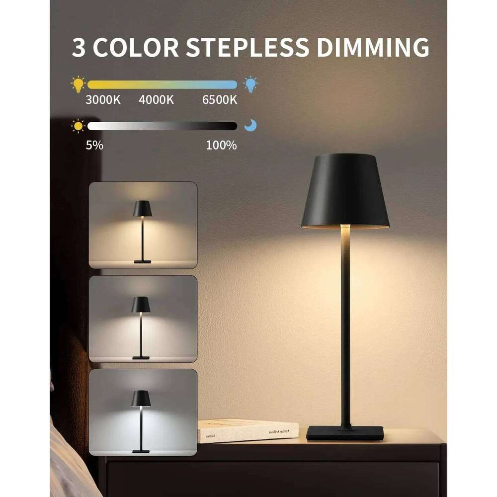 LED Desk Usb Rechargeable Table Lamp Bar Restaurant Ambiance Wireless Touch Lamps Waterproof Led Lights Bedroom Decor Light Z260227