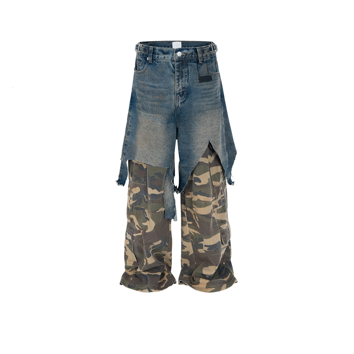 Men Womens Vintage Camouflage Leopard Jeans Y2K Clothes Harajuku Hip Hop Letter Embroidery Baggy Jeans Mid Rise Wide Leg Trouser 250618 - view 6