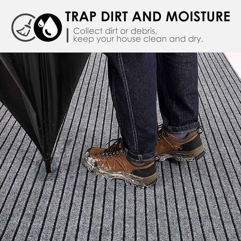 Striped Carpet Solid Color Anti Slip and Waterproof, Easy To Clean, Suitable for Hallway Entrances, Kitchens, Laundry Rooms H260226