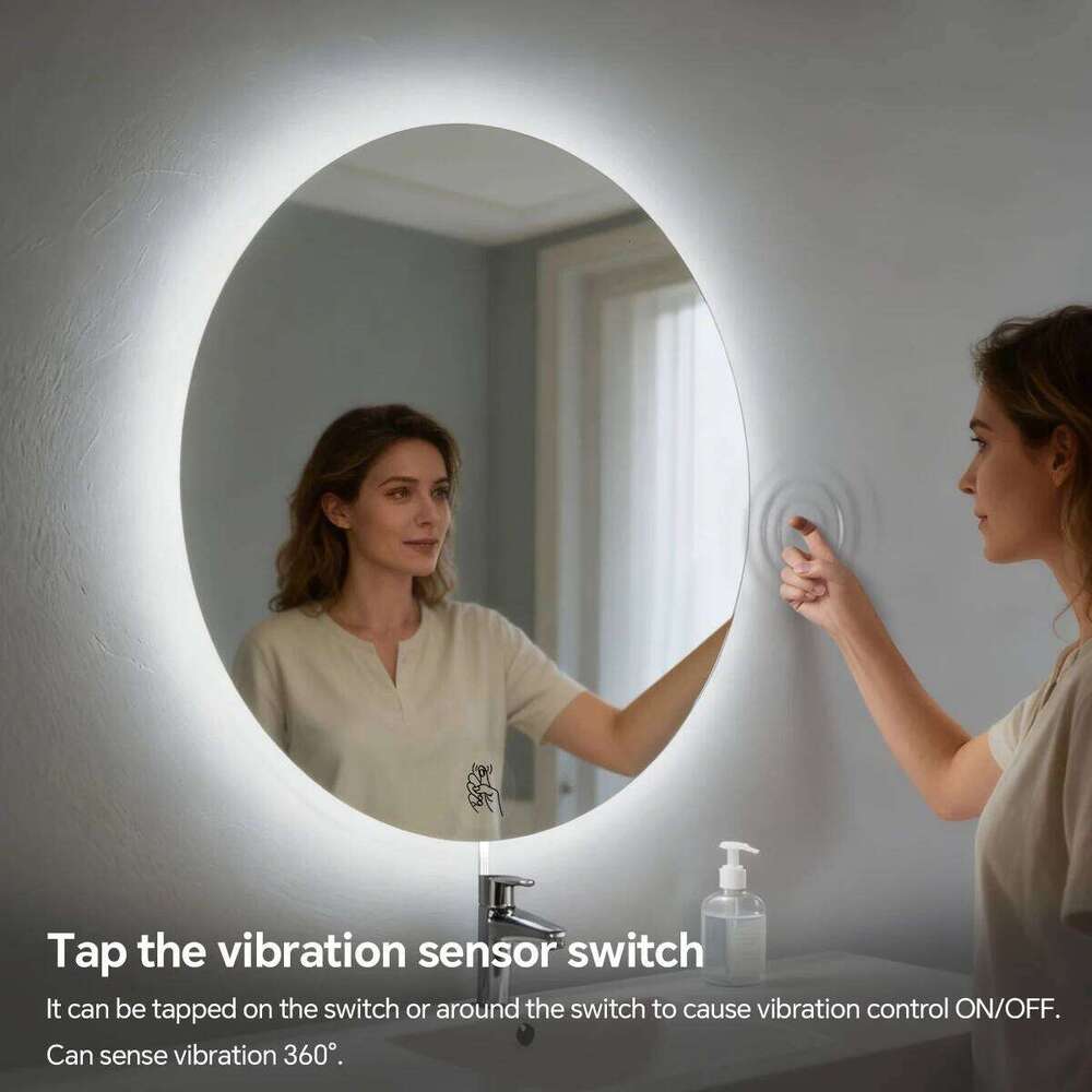 Double Tap Vibration Sensor Switch USB 5V COB LED Strip Light 320LEDs/m For Bathroom Makeup Mirror Backlight kitchen Lighting Z260226