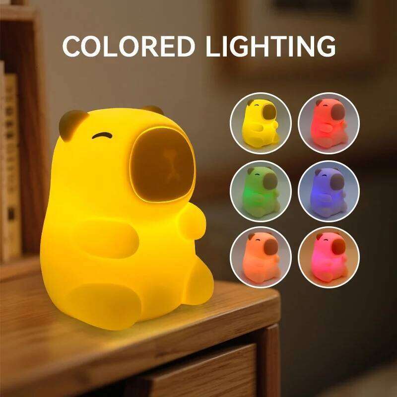 Capybara Night with Turtle Backpack Rechargeable, Timer Function Home Decor Ambient Light Birthday & Christmas Gift Z260227