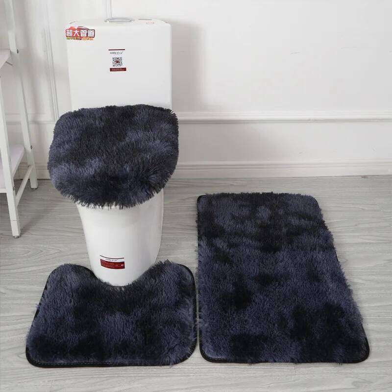 Toilet Seat Cover 3Pcs Set Bath Mat Shower Room Floor Rug Home Bathroom Anti-Slip Absorbent Doormat Bathtub Decor Carpet H260226
